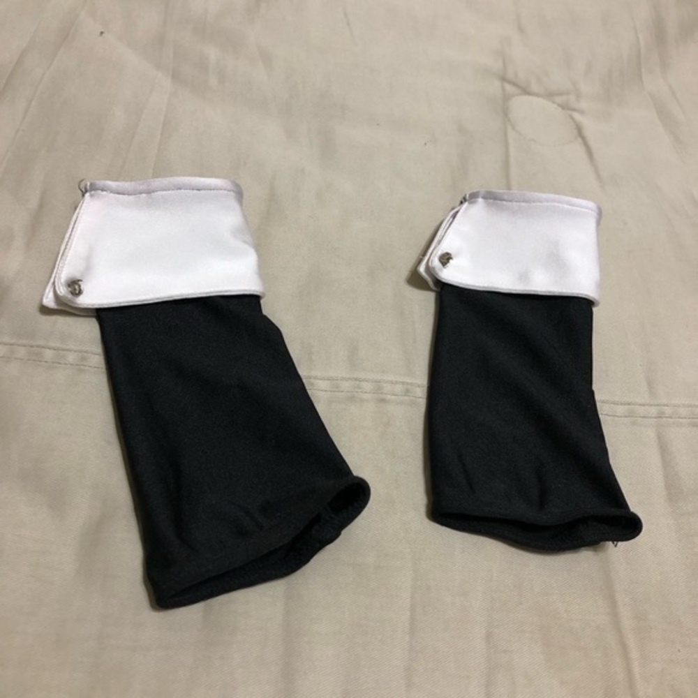 Black and White girls cuffed partial sleeves for dress up